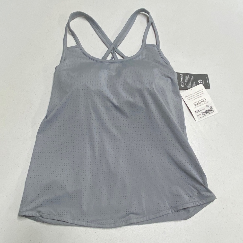 Athleta Full Force 2 in 1 Tank Top Gray XXS - Picture 3 of 7
